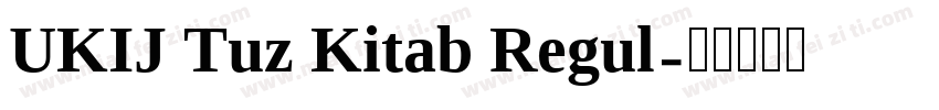 UKIJ Tuz Kitab Regul字体转换